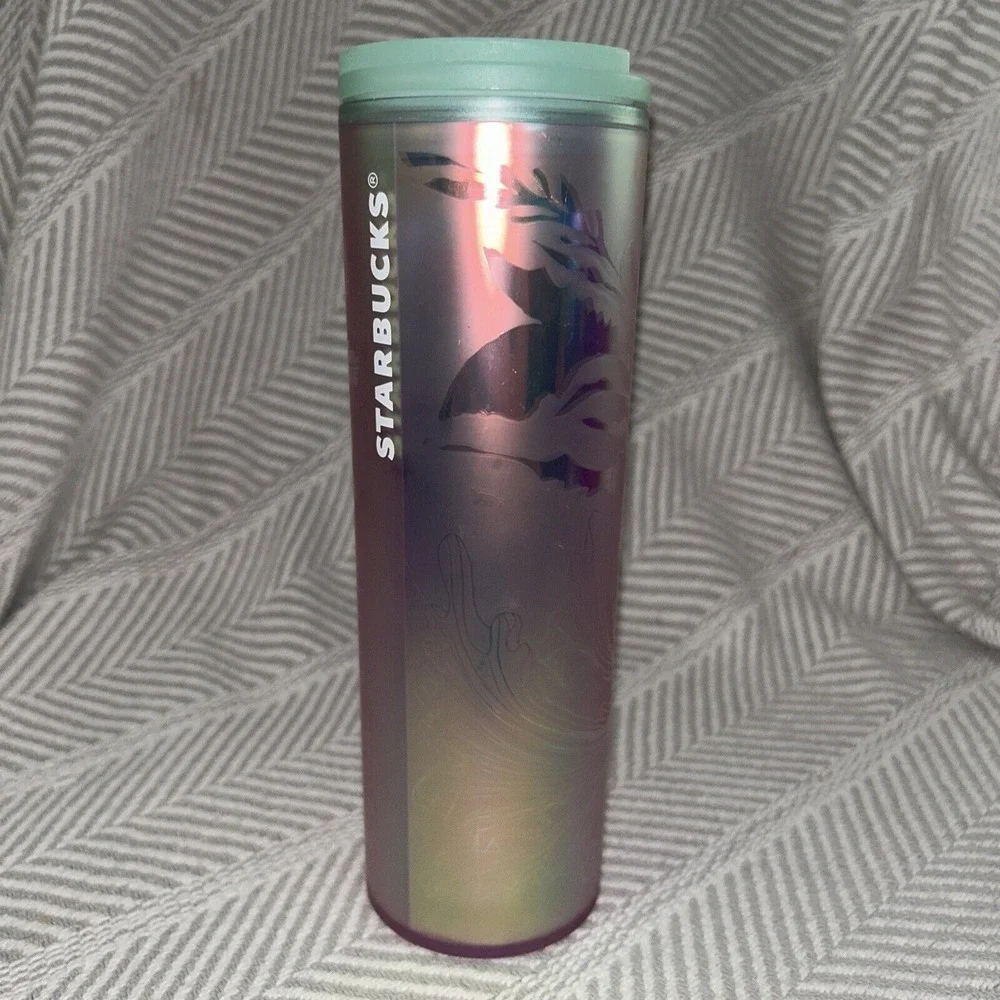 Starbucks 2022 Iridescent Mermaid Siren‎ Soft Touch Hot and Cold Tumbler 16oz C1